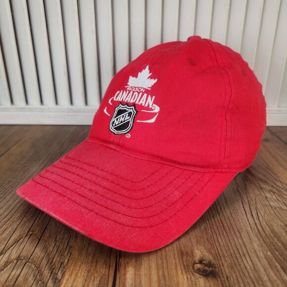Molson Canadian NHL Fahrenheit Strapback Hat Cap Red Maple Leaf Hockey Dad Sport - Picture 1 of 11